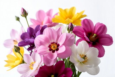 Colorful flower bouquet display in spring season