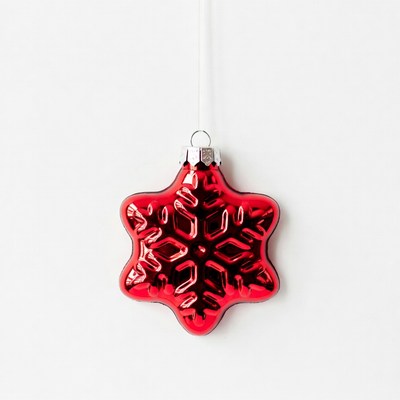 Red snowflake ornament hanging decor