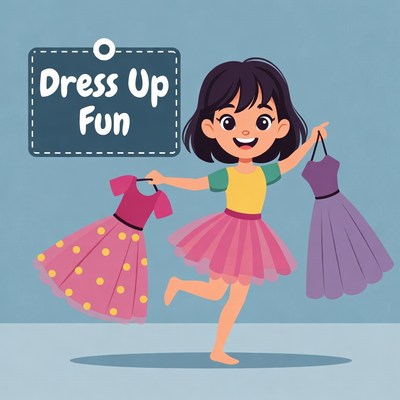 Kids enjoying dress up playtime fun
