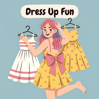 Dress up fun for kids on a bright day