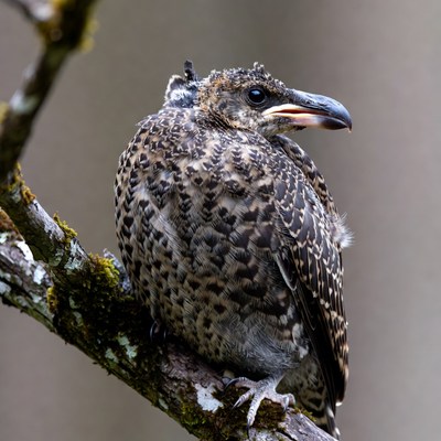 Young bird resting on a branch