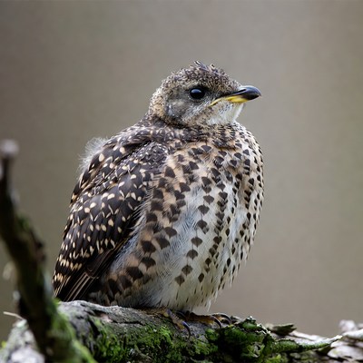 Bird resting on a branch in the woods
