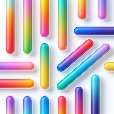 Colorful bars on white background