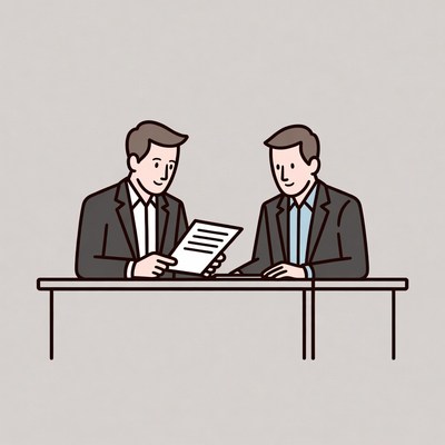 Meeting to discuss important documents