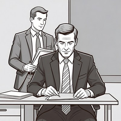 Two men in office setting