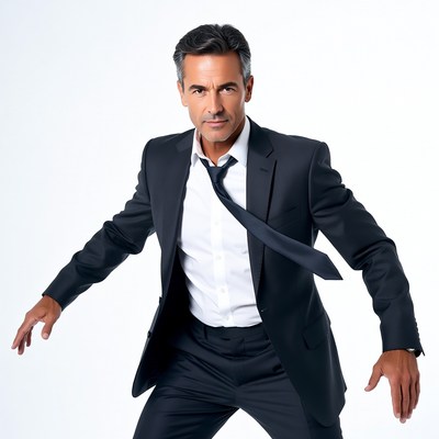 Man in suit posing for photo