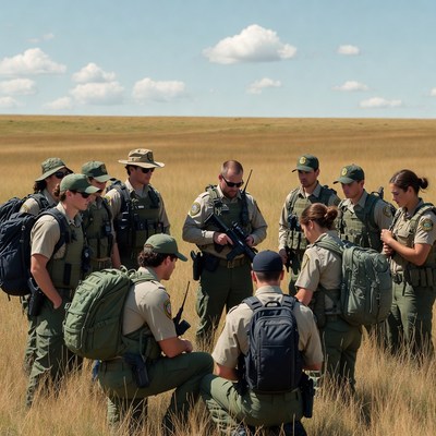 Park rangers gather for training session