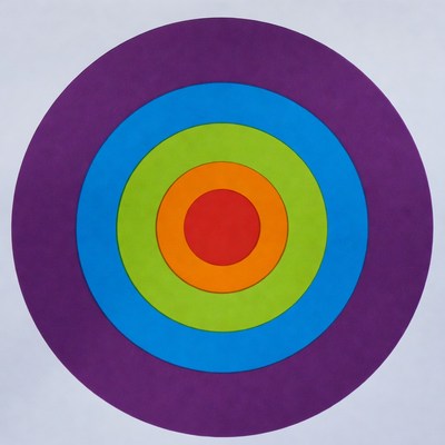 Colorful circle pattern on white background