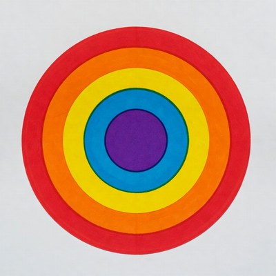 Colorful circle made of paper layers