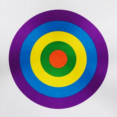 Colorful target on white background
