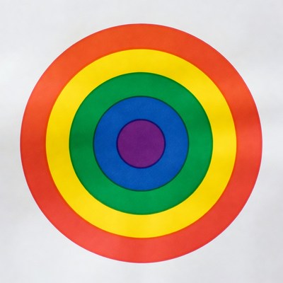 Colorful ring pattern on a surface