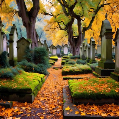 Autumn in the cemetery
