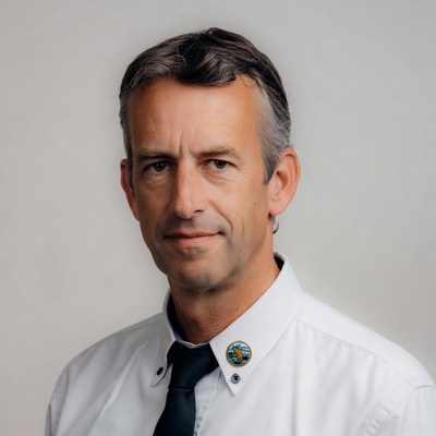 Middle-aged man wears tie