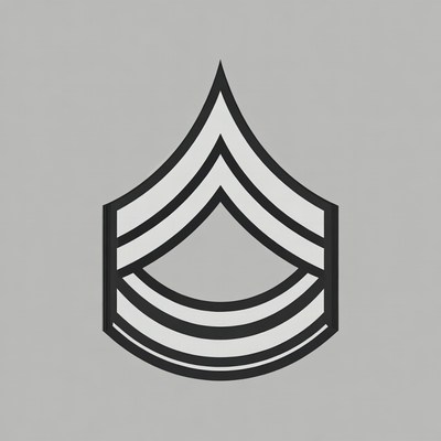 Military rank insignia design in monochrome