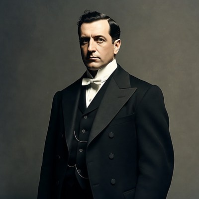 Man in formal attire standing indoors