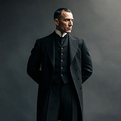 Elegant man in formal attire stands confidently