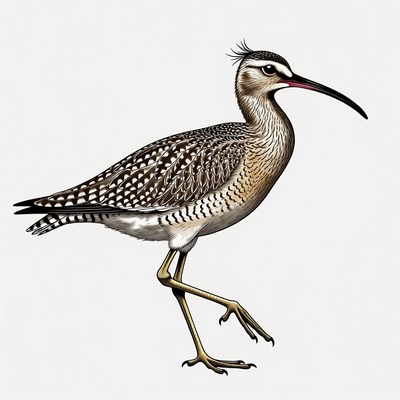 Bird walking on one leg in nature