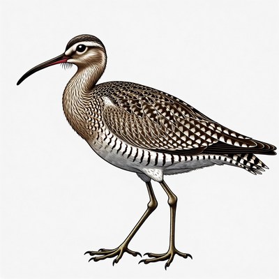 Lively bird standing on one leg