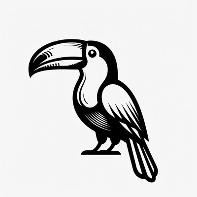 Large bird with big beak standing