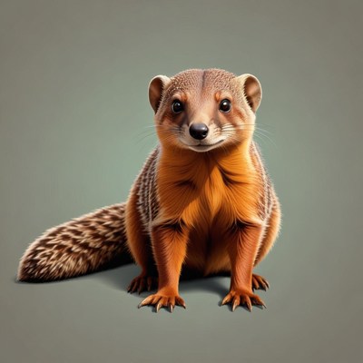 Mongoose with bright fur details