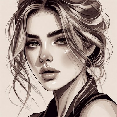 Portrait of a woman with styled hair