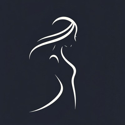 Simple silhouette of a woman