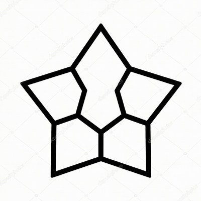 Star shape with geometric design
