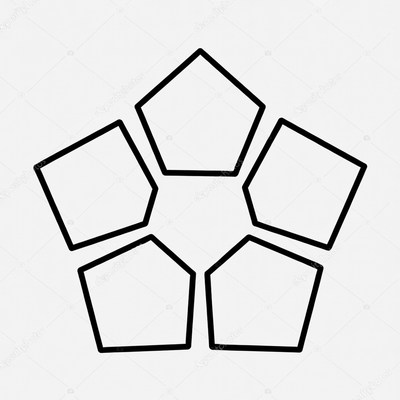 Pentagon shapes arranged in a circle