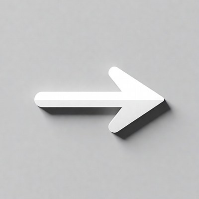 Arrow pointing to the right on a wall