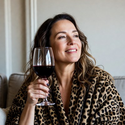 Enjoying wine at home