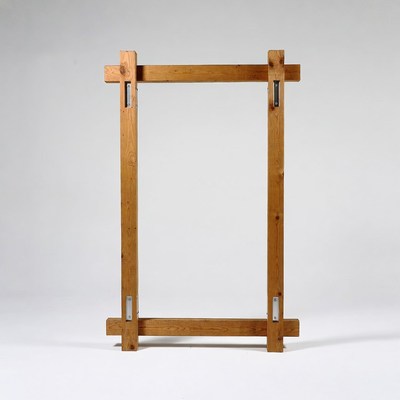 Wooden frame standing in studio