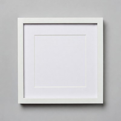Empty frame on gray wall