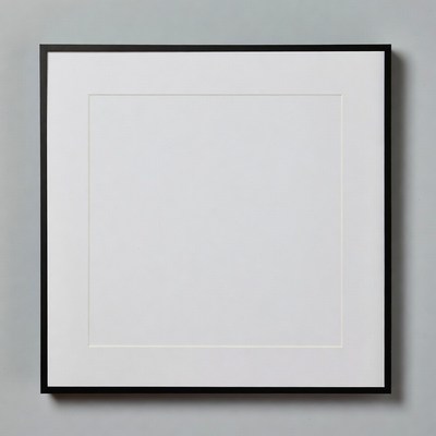 Empty frame on gray wall