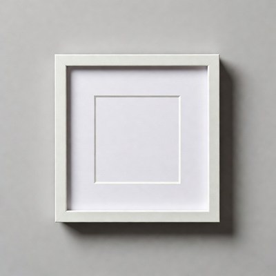 Blank frame on gray wall
