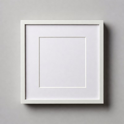 Empty frame on gray wall