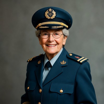 Portrait of a woman in uniform