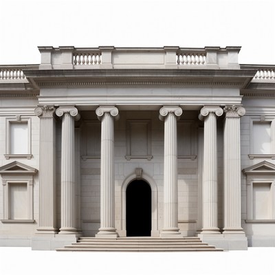 Classic building with columns and entrance