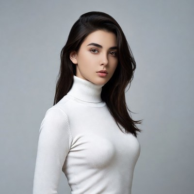 Portrait of a woman in turtleneck
