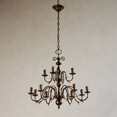 Chandelier hanging from the ceiling