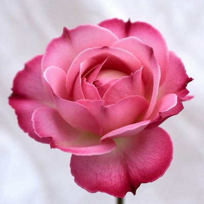 Pink rose on a white background