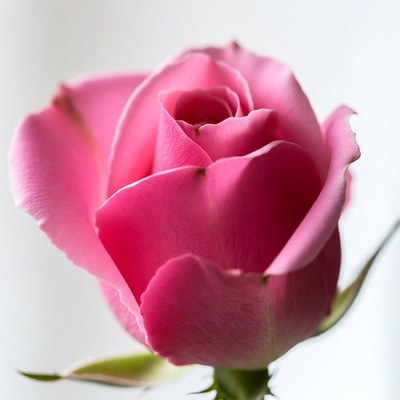 Pink rose close up in soft light