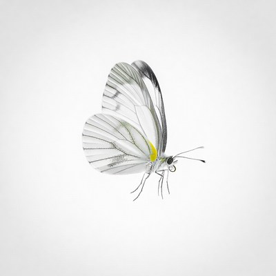 Butterfly flying in light background