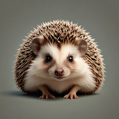 Hedgehog in a studio setting