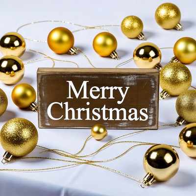 Festive scene with christmas decor