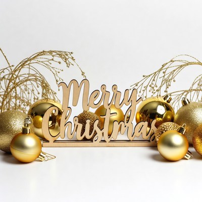 Merry christmas holiday decoration setup