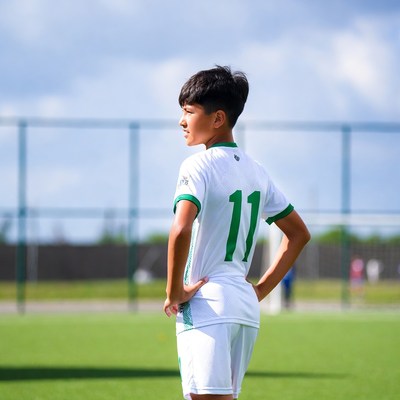 Youth soccer player on the field