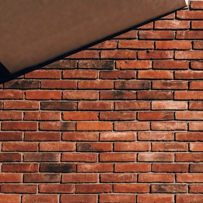 Textured brick wall design shot