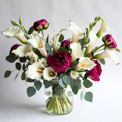 Beautiful bouquet of flowers in vase