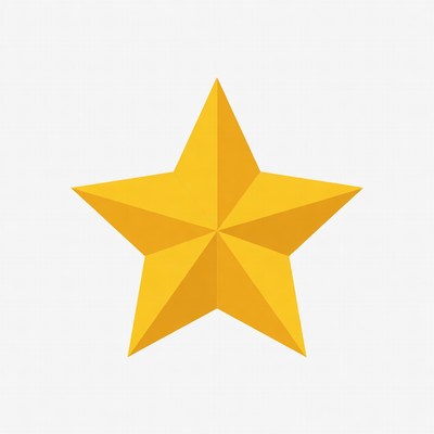 Yellow star shape with sharp points
