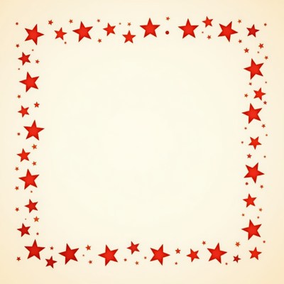 Red stars border design for decoration